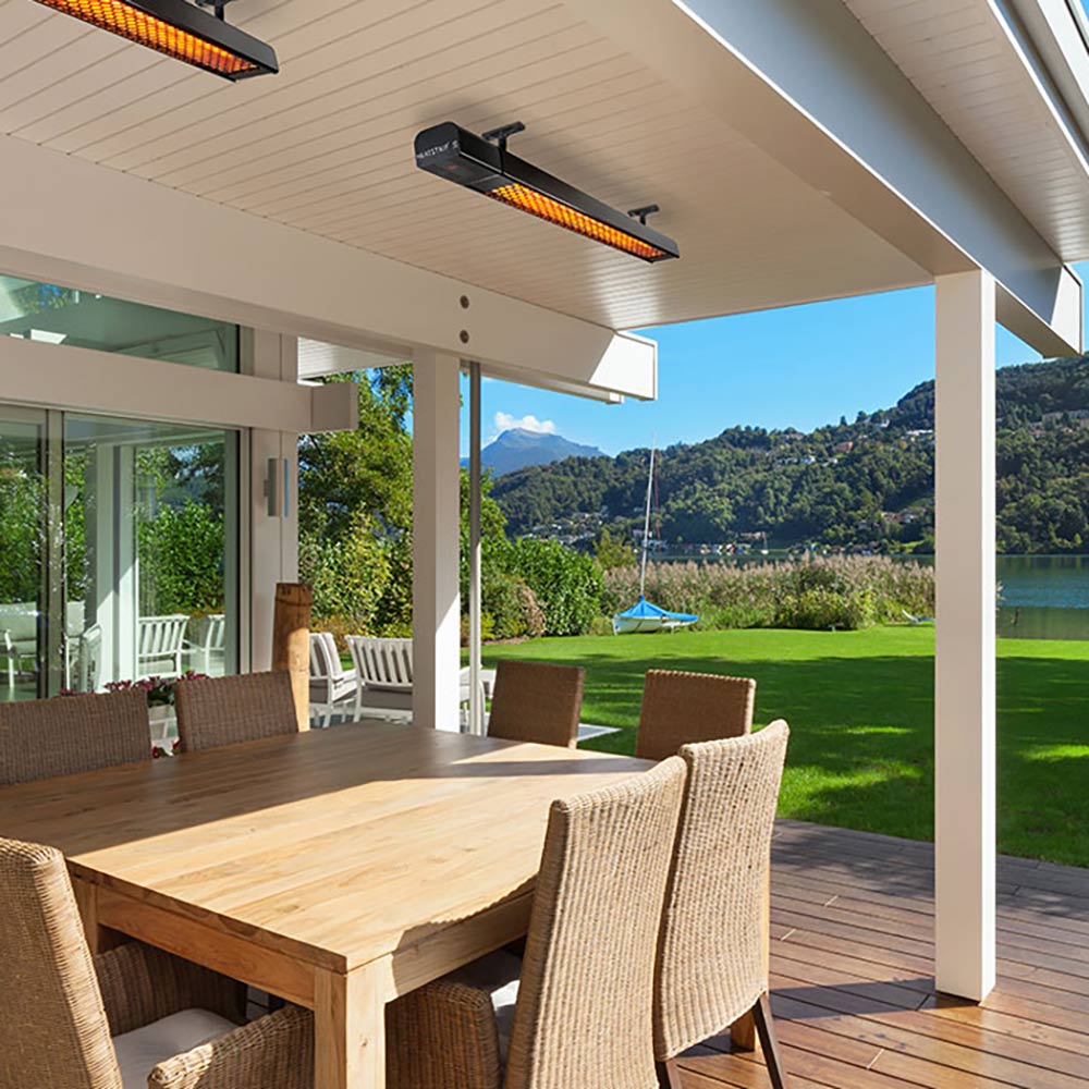 HEATSTRIP Intense 240V Outdoor Electric Patio Heater with Remote and App, Black