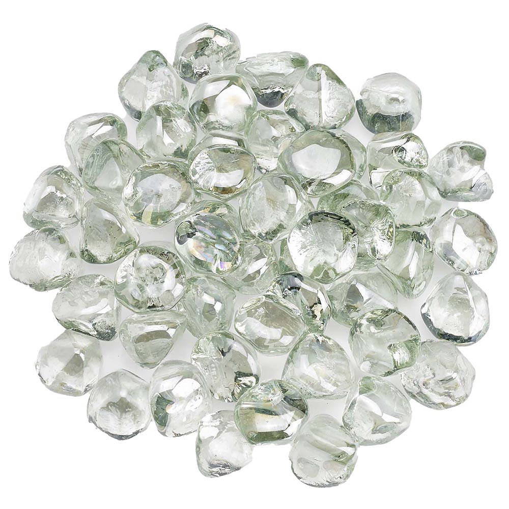 American Fire Glass 1-Inch Zircon Fire Glass, 10-Pounds, Rain Drop Luster