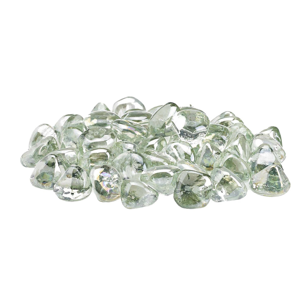 American Fire Glass 1-Inch Zircon Fire Glass, 10-Pounds, Rain Drop Luster