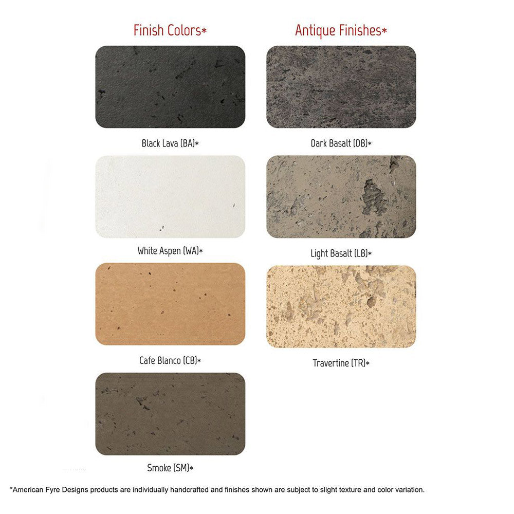 American Fyre Designs Louvre GRFC Rectangle 56-Inch Fire Pit