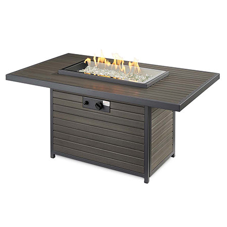 The Outdoor GreatRoom Company BRK-1224-19-K Brooks Gas Fire Pit Table, 30.75x50-Inches