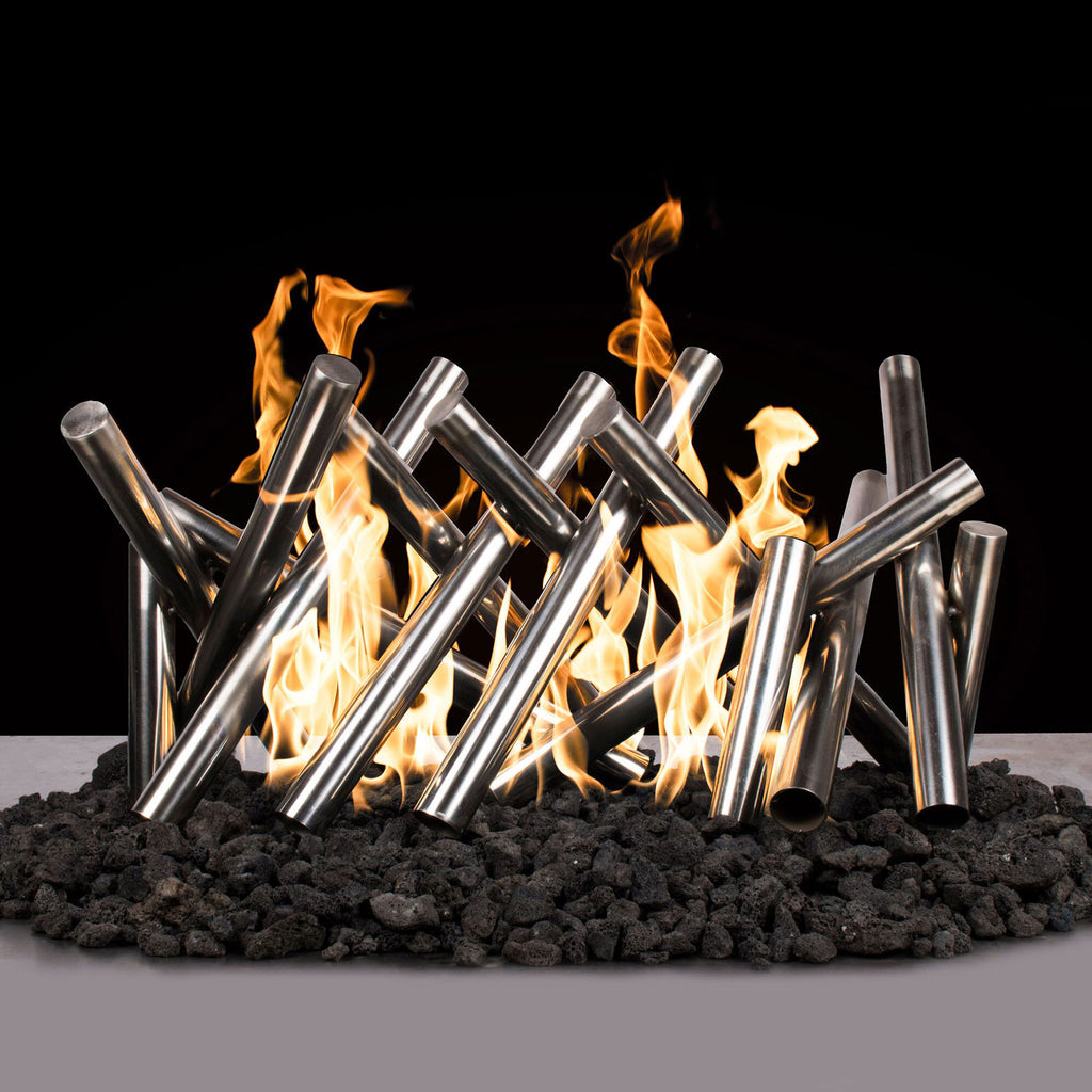 The Outdoor Plus OPT-CSxx10 Polished Stainless Steel Logs