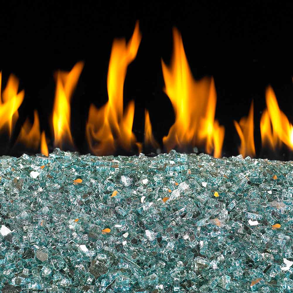 Real Fyre Azuria Reflective Fire Glass, 10 Pounds