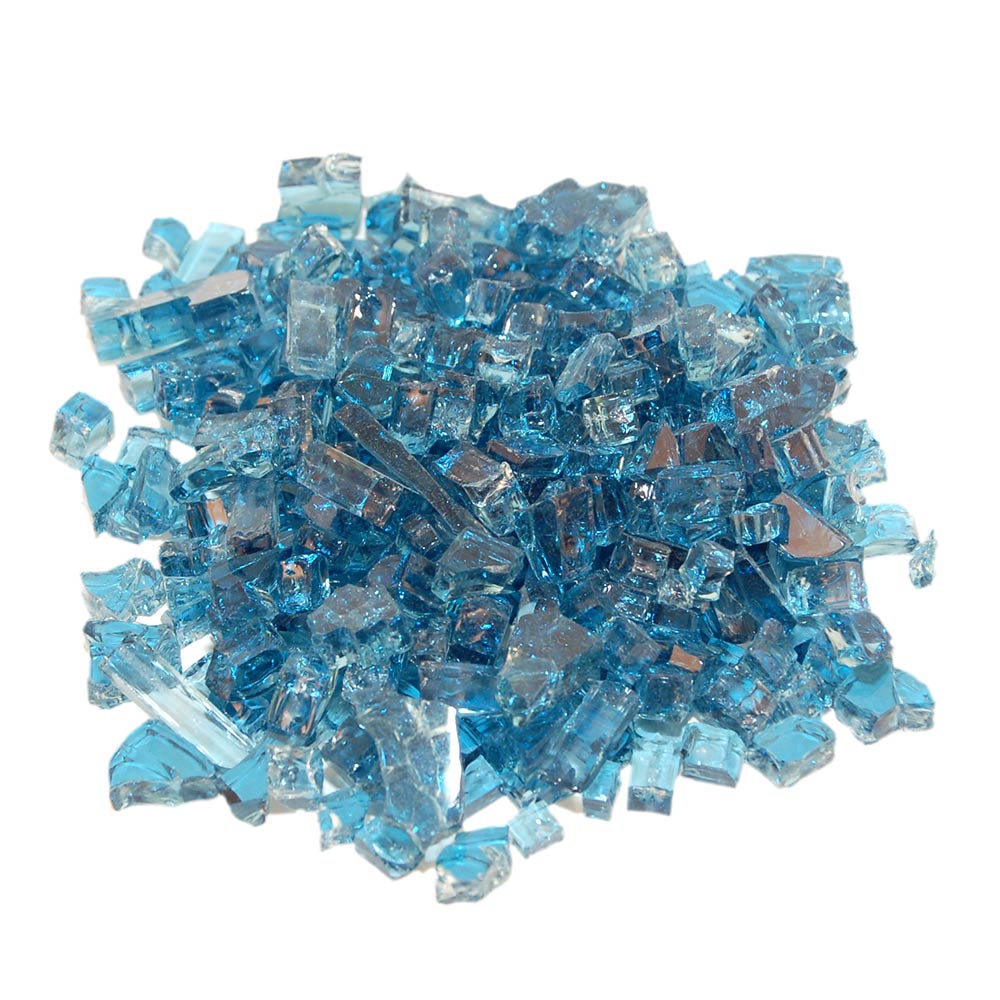 Real Fyre Caribbean Blue Fire Glass, 10 Pounds