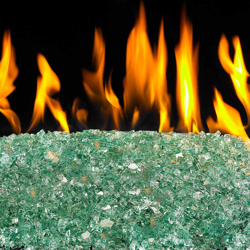 Real Fyre Emerald Fire Glass, 10 Pounds