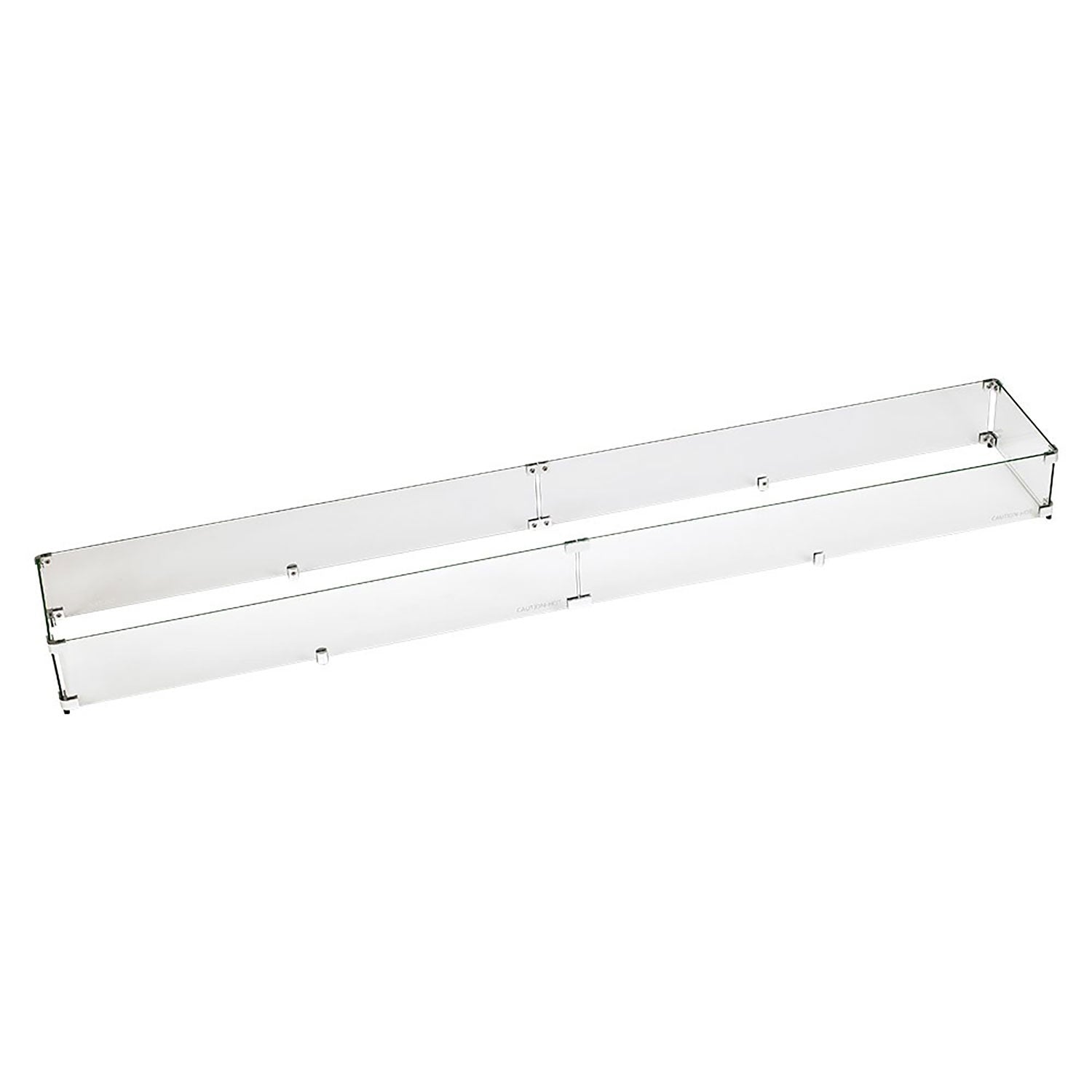 American Fire Glass Fire Pit Glass Wind Guard, Linear, 77.5x11.5 Inch