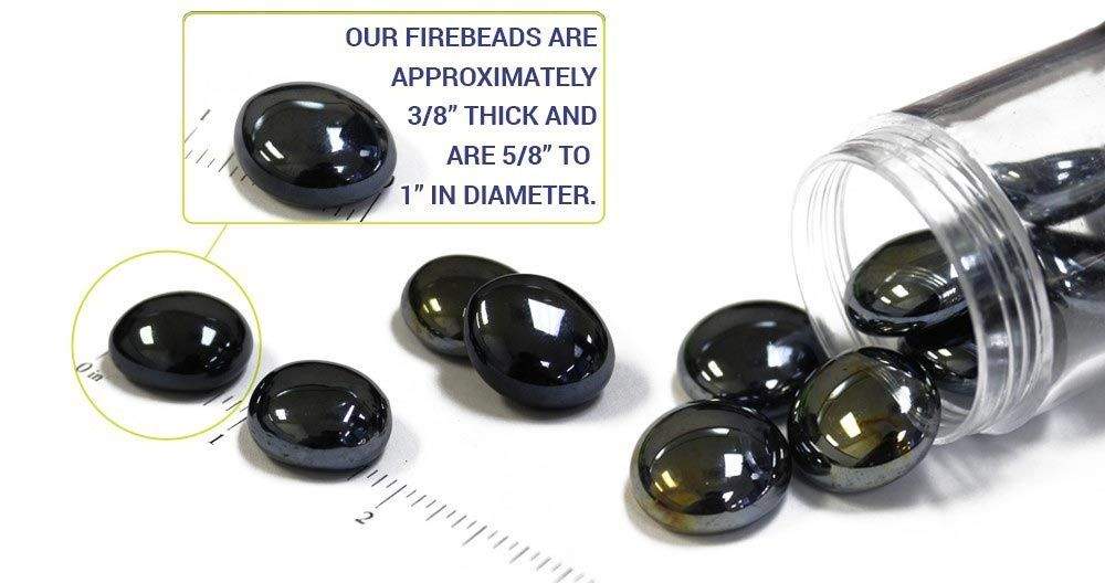 American Fire Glass 1/2-Inch Fire Glass Beads, 10 lbs, Glacier Ice