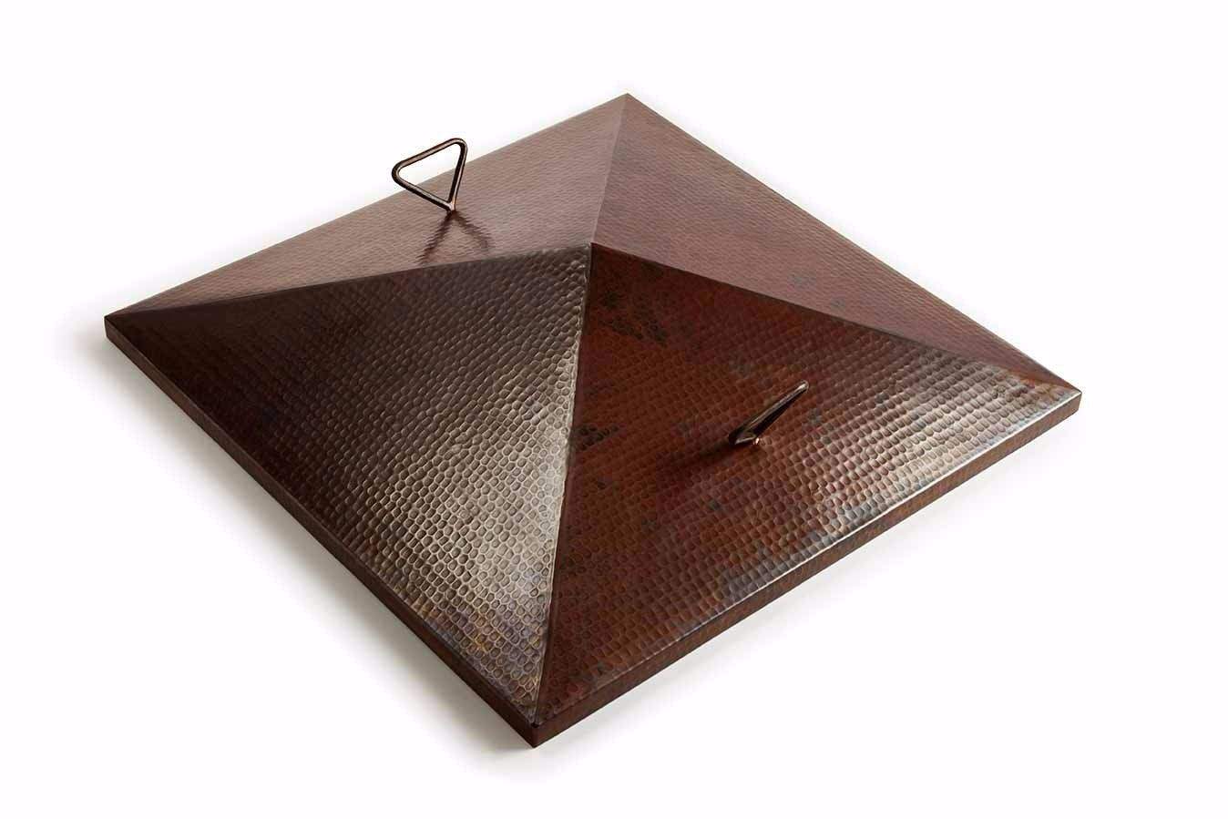 HPC Fire Square Hammered Copper Cover for 40 Inch Sedona Bowl