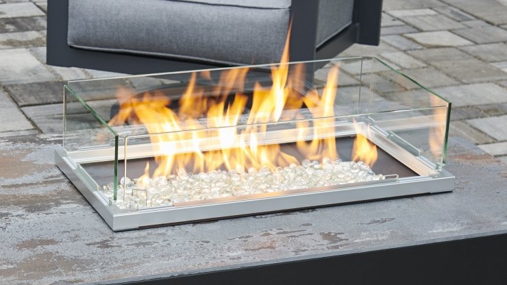 The Outdoor GreatRoom Company Folding Glass Guard – Firepits Direct