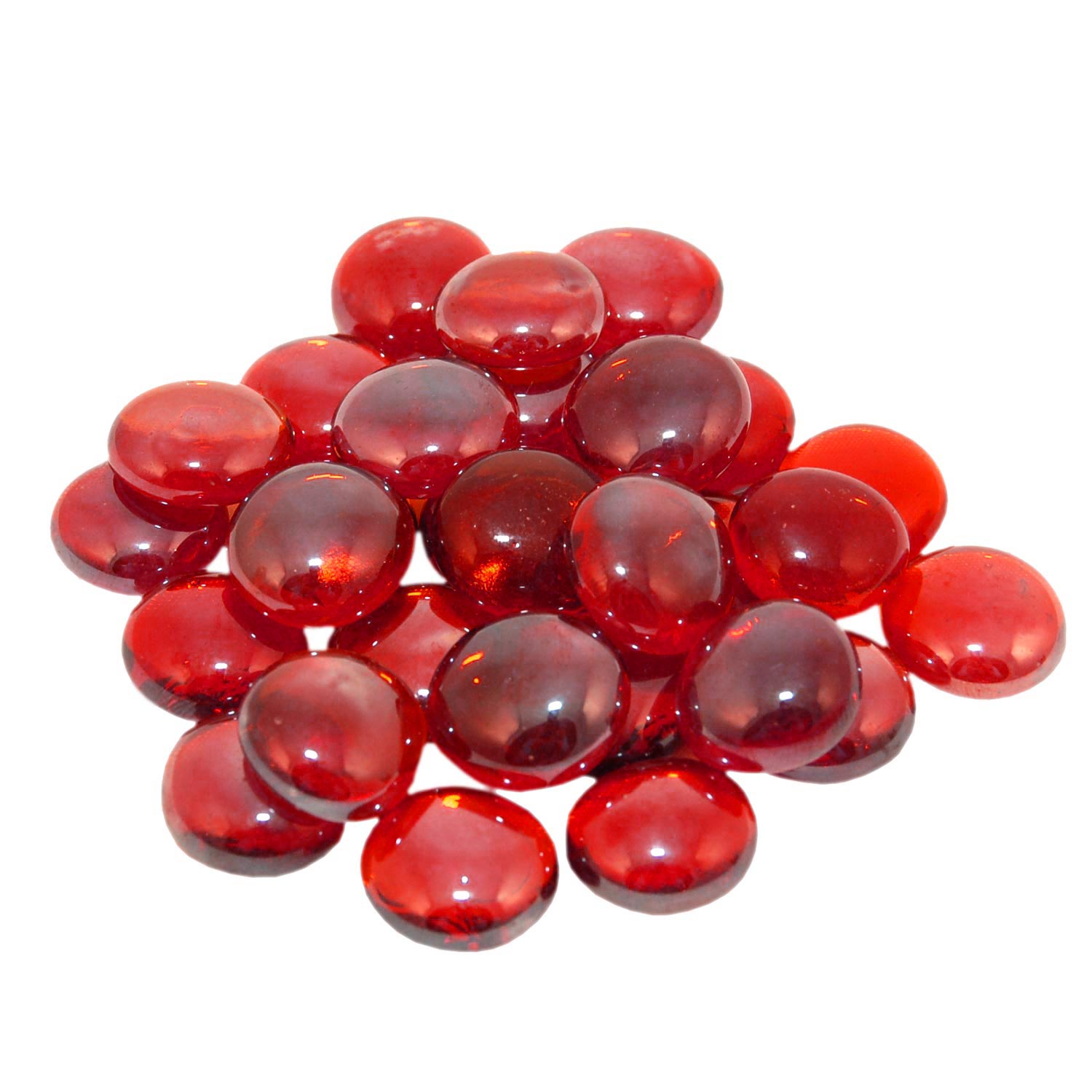 Ruby Fyre fire gems, red glass stones piled together