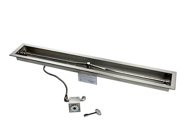 HPC Fire Rectangular 60x24-Inch Unfinished Fire Pit Enclosure for 36-Inch Trough Pans