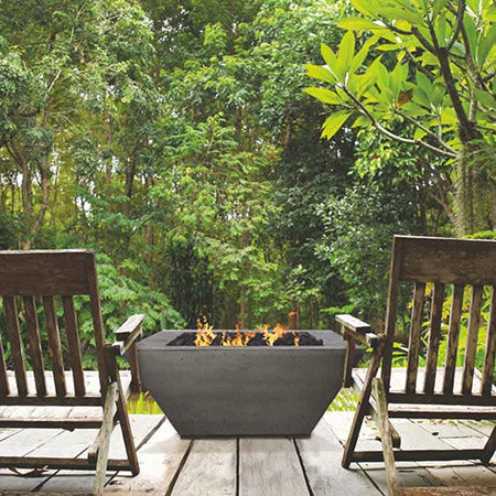 Prism Hardscapes Lombard Concrete Gas Fire Pit, 40x40-Inch
