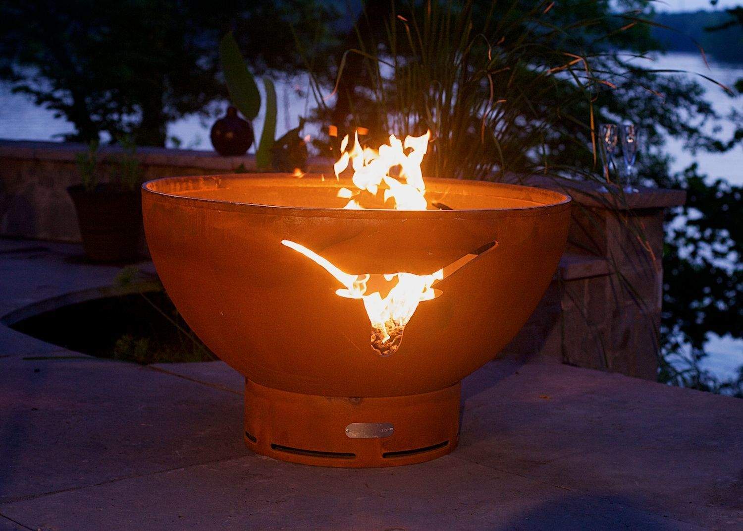 Fire Pit Art LONHC Longhorn Gas Fire Pit - Thumbnail 2