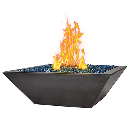 Fire by Design MGAPGLSQFB30 Geo Low Square 30-Inch Fire Bowl