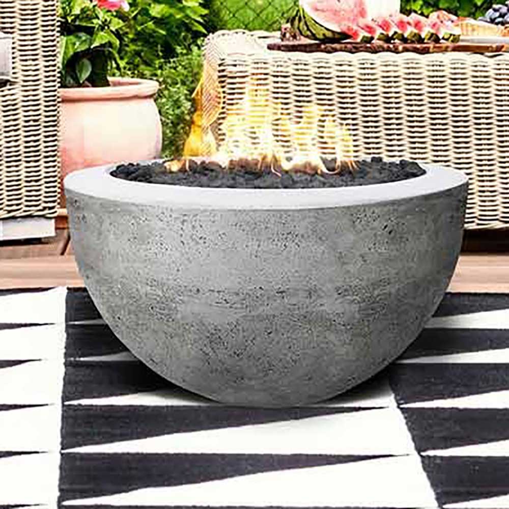 Prism Hardscapes Moderno 3 Concrete Gas Fire Pit, 30-Inch