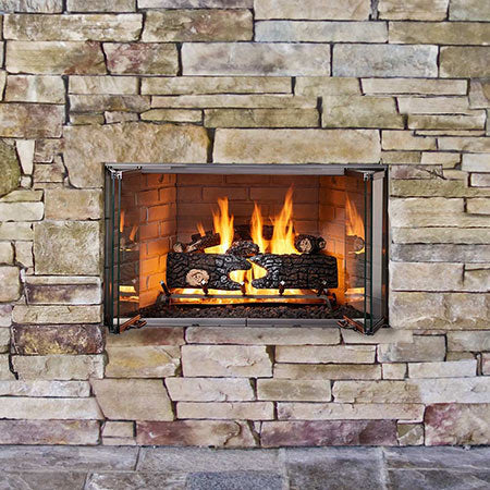Outdoor Lifestyles Villa 36-Inch Outdoor Wood Fireplace