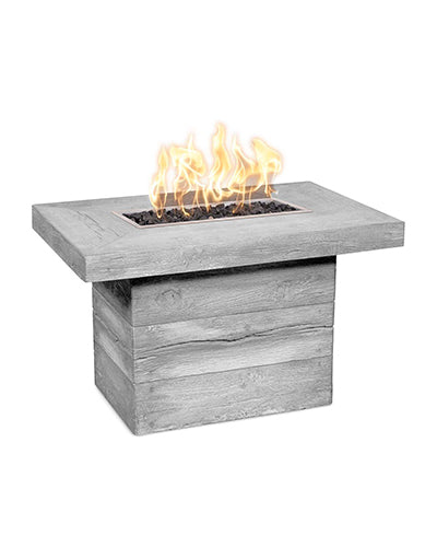 TOP Fires by The Outdoor Plus Alberta 36x24-Inch Linear Wood Grain Concrete Gas Fire Pit