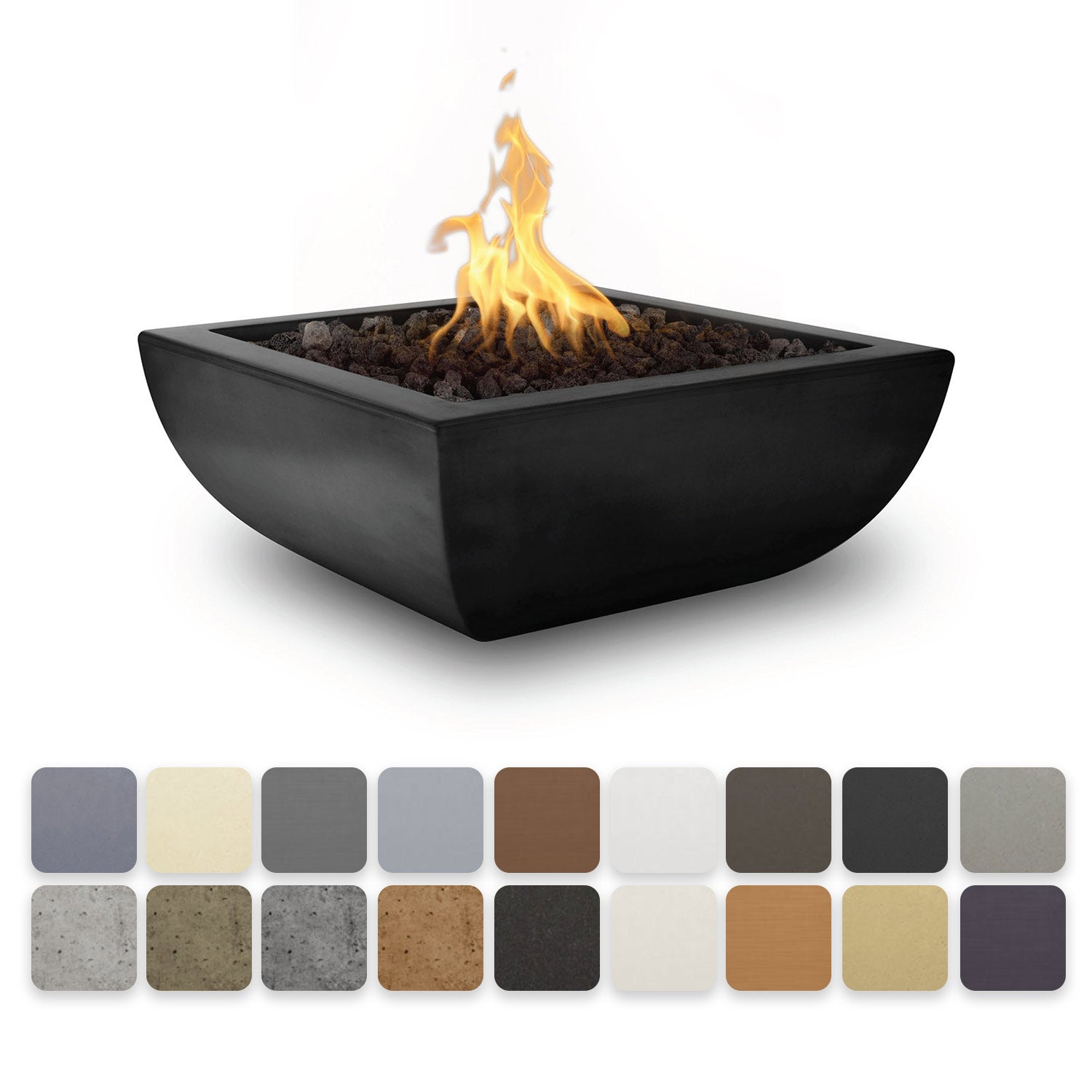 TOP Fires by The Outdoor Plus Avalon Square Concrete Gas Fire Bowl