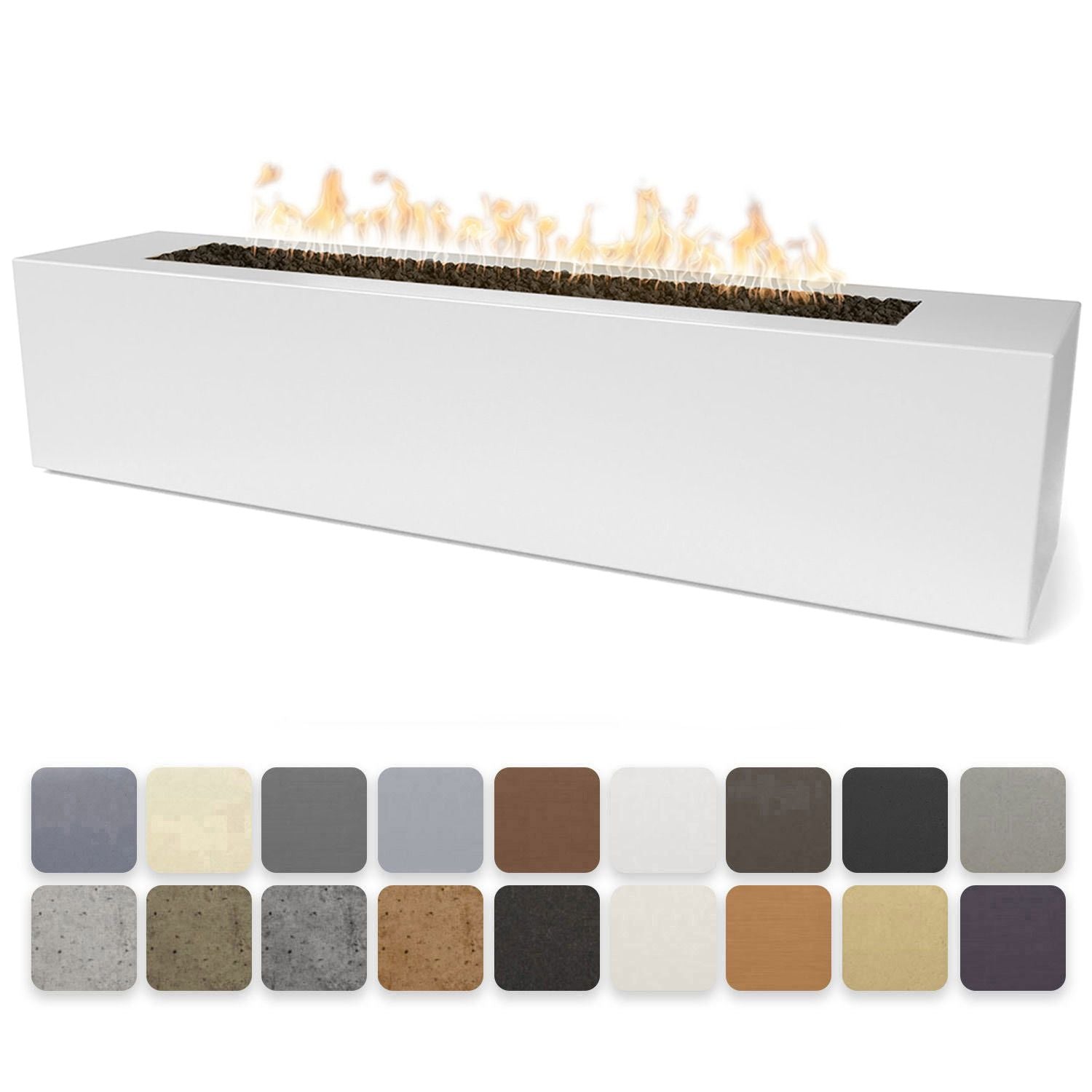 TOP Fires by The Outdoor Plus Carmen 72x16x24-Inch Linear Concrete Gas Fire Pit