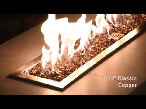 American Fire Glass 1/4-Inch Classic Fire Glass, 10-Pounds, Copper