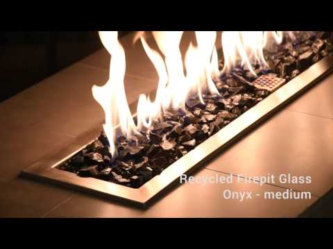 American Fire Glass 3/4-Inch Recycled Fire Glass, 10 lbs, Onyx