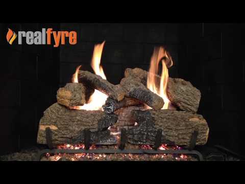 Real Fyre CHD Charred Oak Vented Gas Log Set, Stainless Steel, ANSI Certified
