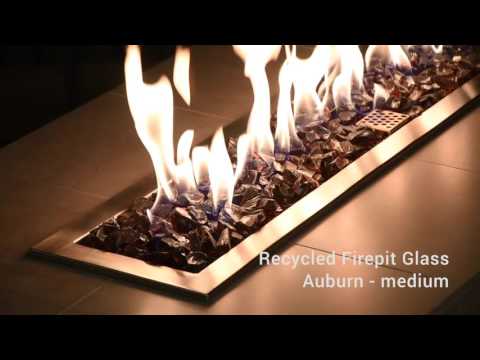American Fire Glass 3/4-Inch Recycled Fire Glass, 10-Pounds, Auburn