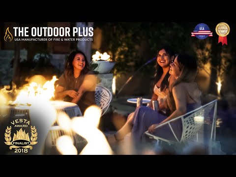 The Outdoor Plus Stainless Steel Round Bullet Spark Ignition Gas Fire Pit Burner Kit