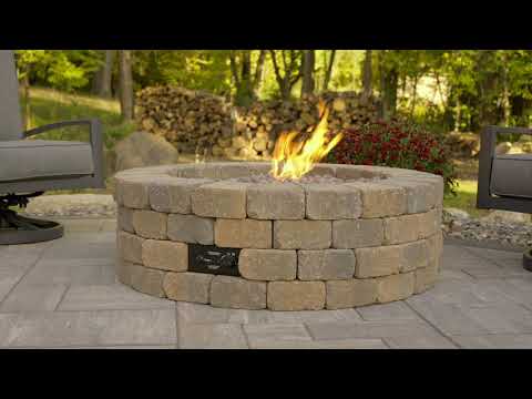 The Outdoor GreatRoom Company BRON52-K Do-It-Yourself Bronson Round Gas Fire Pit Kit, 51.25-Inch