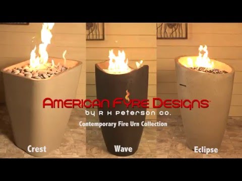 American Fyre Designs Eclipse 23-Inch GFRC Natural Gas Fire Urn