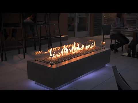 The Outdoor GreatRoom Company CV-72 Cove Linear Gas Fire Pit Table, 72-Inch