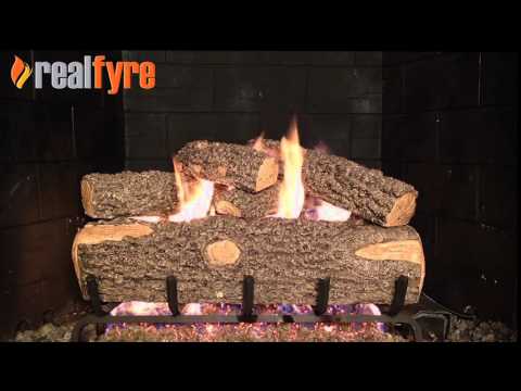 Real Fyre WO Woodland Oak Vented Gas Log Set, Stainless Steel, ANSI Certified