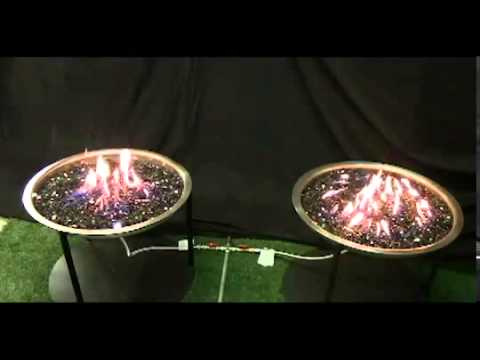 American Fire Glass Round Stainless Steel Fire Pit Burner