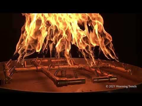 Warming Trends Crossfire Brass Burner Kit with 36-Inch Square Plate, Push Button Ignition