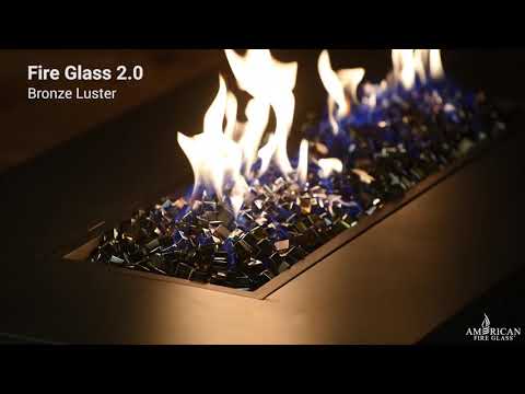 American Fire Glass 1/2-Inch Fireglass 2.0, 10 lbs, Bronze Luster