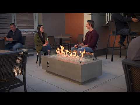 The Outdoor GreatRoom Company CV-54 Cove Linear Gas Fire Pit Table, 54-Inch