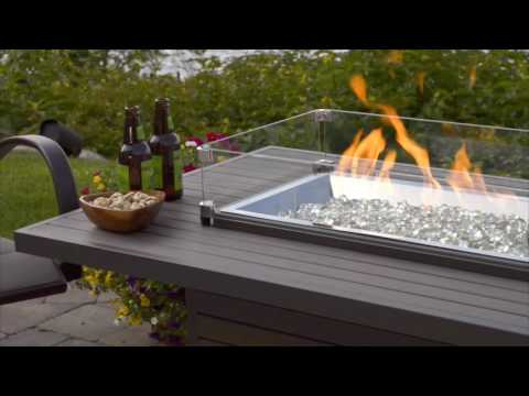 The Outdoor GreatRoom Company BRK-1224-19-K Brooks Gas Fire Pit Table, 30.75x50-Inches