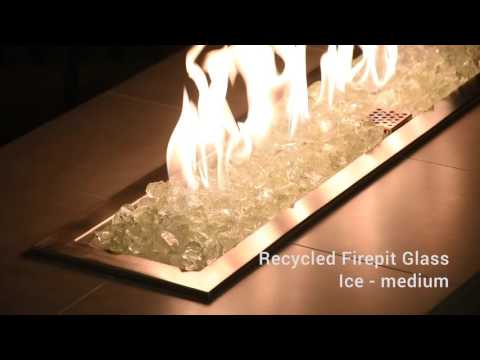 American Fire Products 3/4-Inch Recycled Fire Glass, 10 lbs, Ice