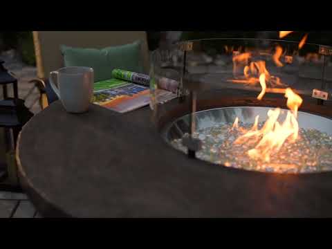 The Outdoor GreatRoom Company BC-20 Beacon Chat Height Fire Pit Table, 48x48-Inches