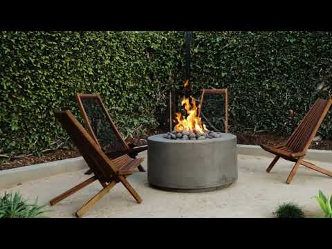 Prism Hardscapes PH-706 Cilindro Concrete Gas Fire Pit, 36-Inch
