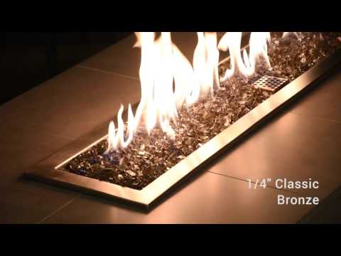 American Fire Glass 1/4-Inch Classic Fire Glass, 10-Pounds, Bronze