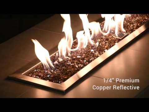 American Fire Glass 1/4-Inch Premium Fire Glass, 10-Pounds, Copper Reflective