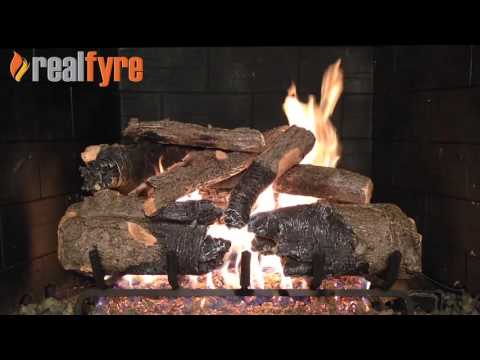 Real Fyre CHAO Charred American Oak Vented Gas Log Set, Stainless Steel, Double Sided