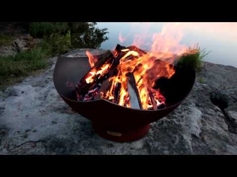 Fire Pit Art Manta Ray Wood Fire Pit