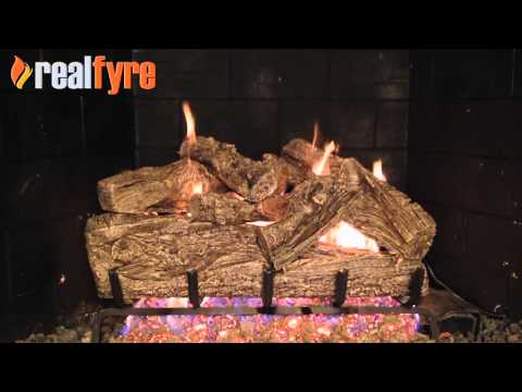 Real Fyre RRO Rugged Oak Vented Gas Log Set, Stainless Steel, ANSI Certified