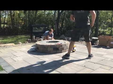 The Outdoor GreatRoom Company BRON52-K Do-It-Yourself Bronson Round Gas Fire Pit Kit, 51.25-Inch