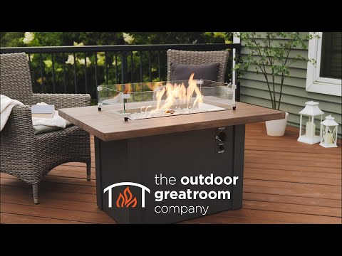 The Outdoor GreatRoom Company Havenwood Linear Gas Fire Table, 44-Inches
