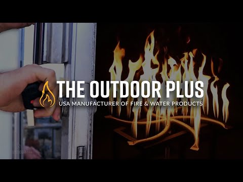 TOP Fires by The Outdoor Plus Sedona 27-Inch Round Powder Coated Steel Gas Fire and Water Bowl