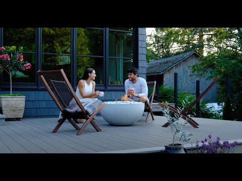HPC Fire Serenade Lightweight Concrete Gas Fire Bowl, 32-Inch