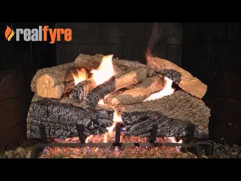 Real Fyre CHMJ Charred Majestic Oak Vented Gas Log Set, Stainless Steel